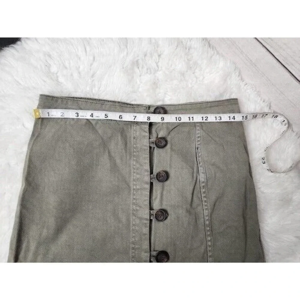 Altar'd State Women's Green Denim‎ A Line Mini Skirt Size L